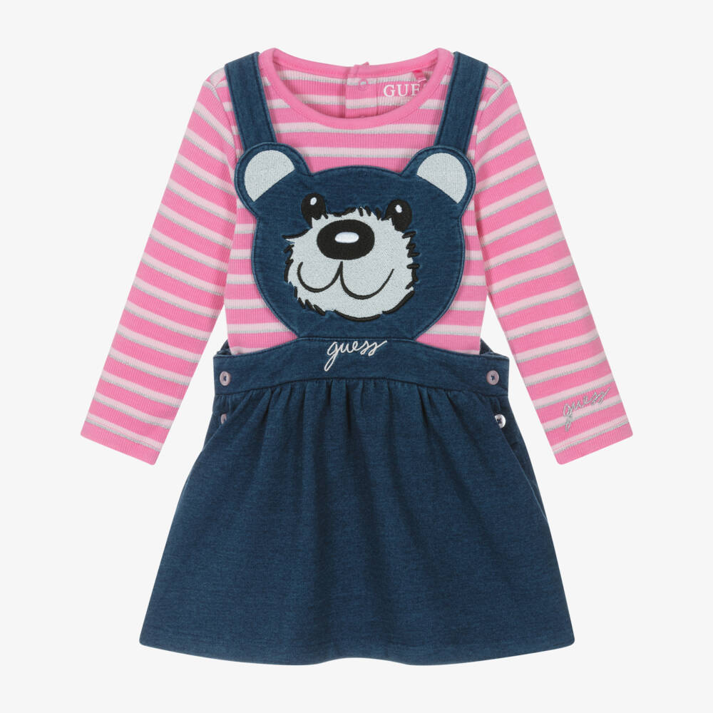 Guess-طقم بناتي أزرق بتصميم دمية | Childrensalon Outlet