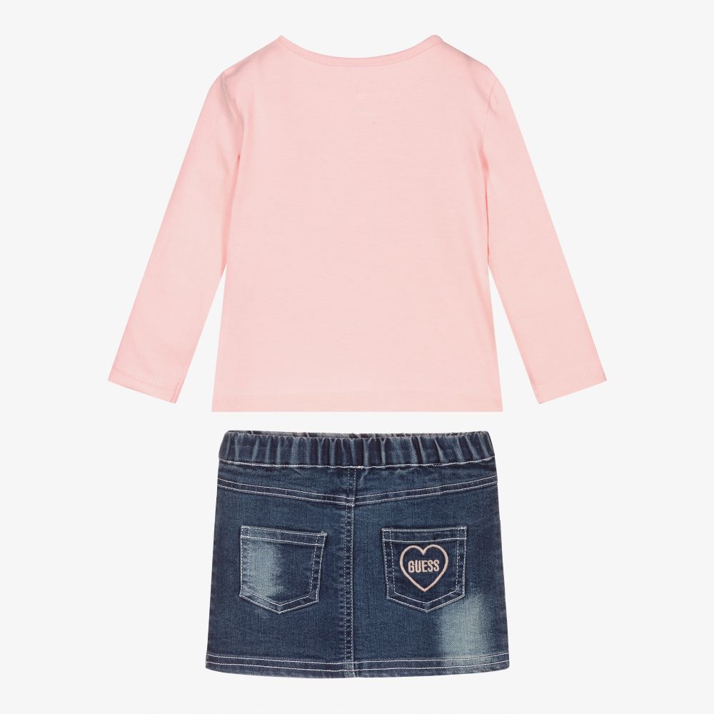Guess-Baby Girls Denim Skirt Set | Childrensalon Outlet