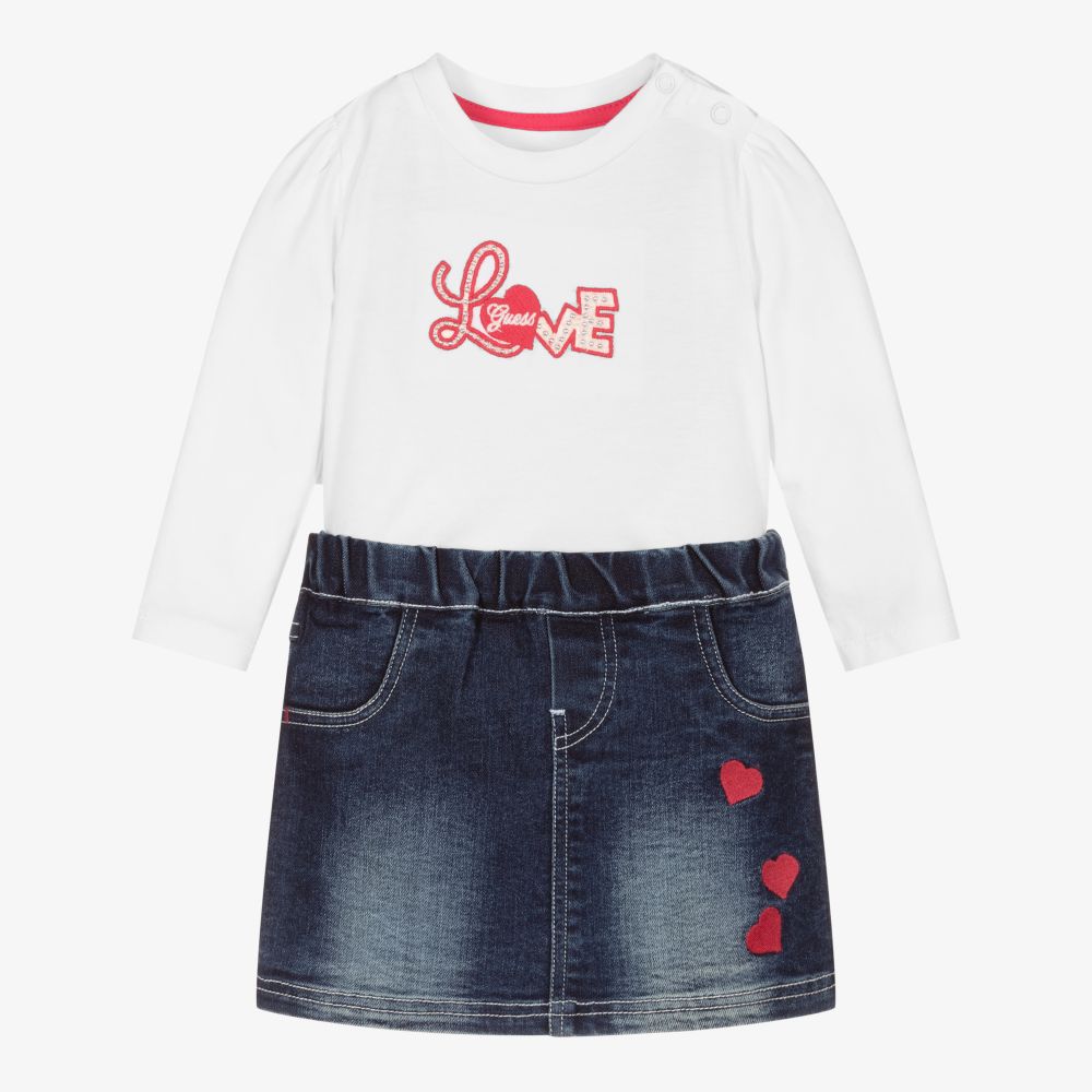 Baby Girls Denim Skirt Set