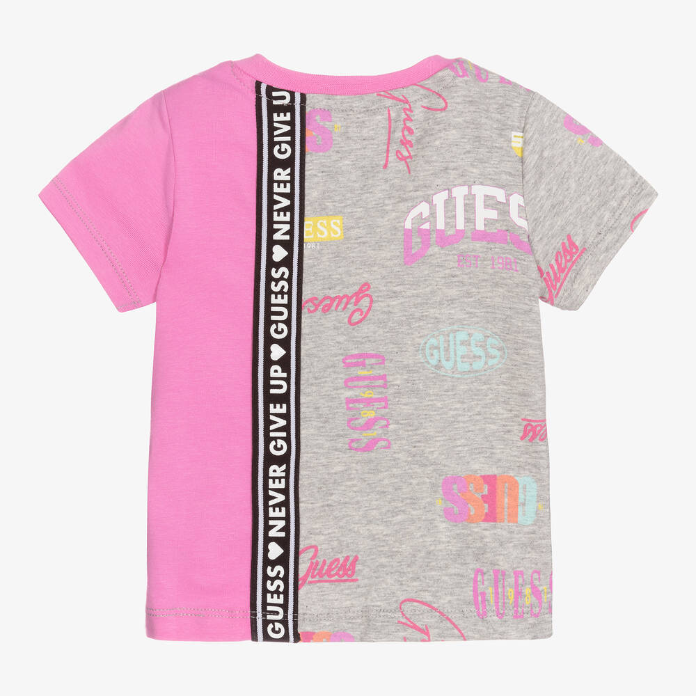 Pink guess shirt hotsell