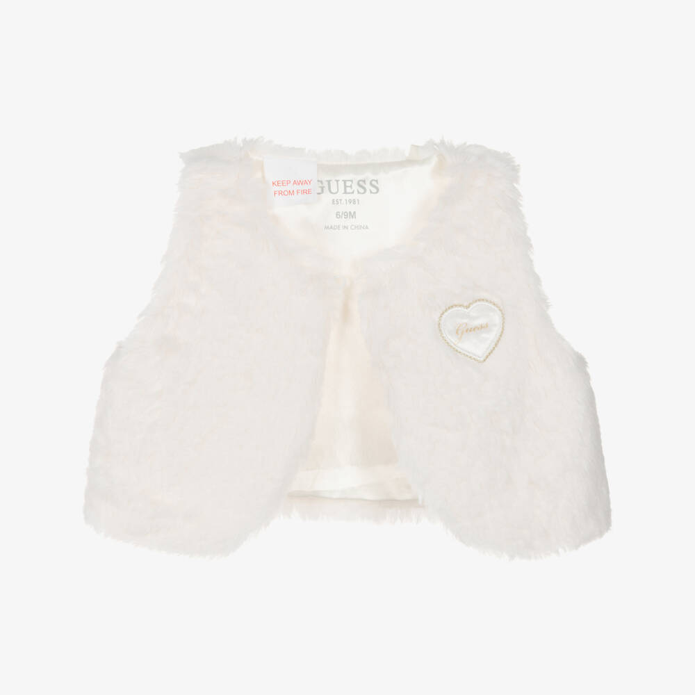 Guess-Baby Girls Ivory & Gold Cotton Leggings Set | Childrensalon Outlet