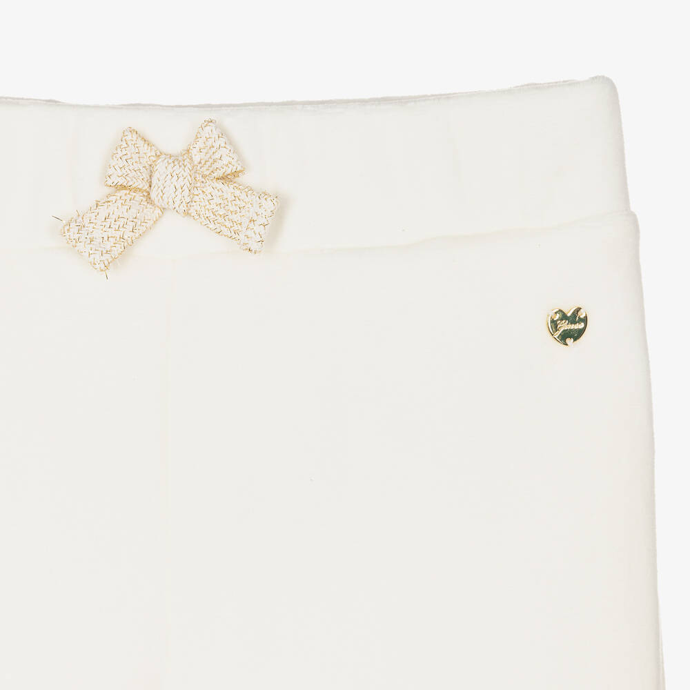 Guess-Baby Girls Ivory & Gold Velour Tracksuit | Childrensalon Outlet