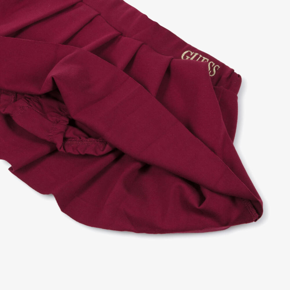 Guess-Baby Girls Ivory & Red Jersey Skirt Set with Bear Print | Childrensalon Outlet