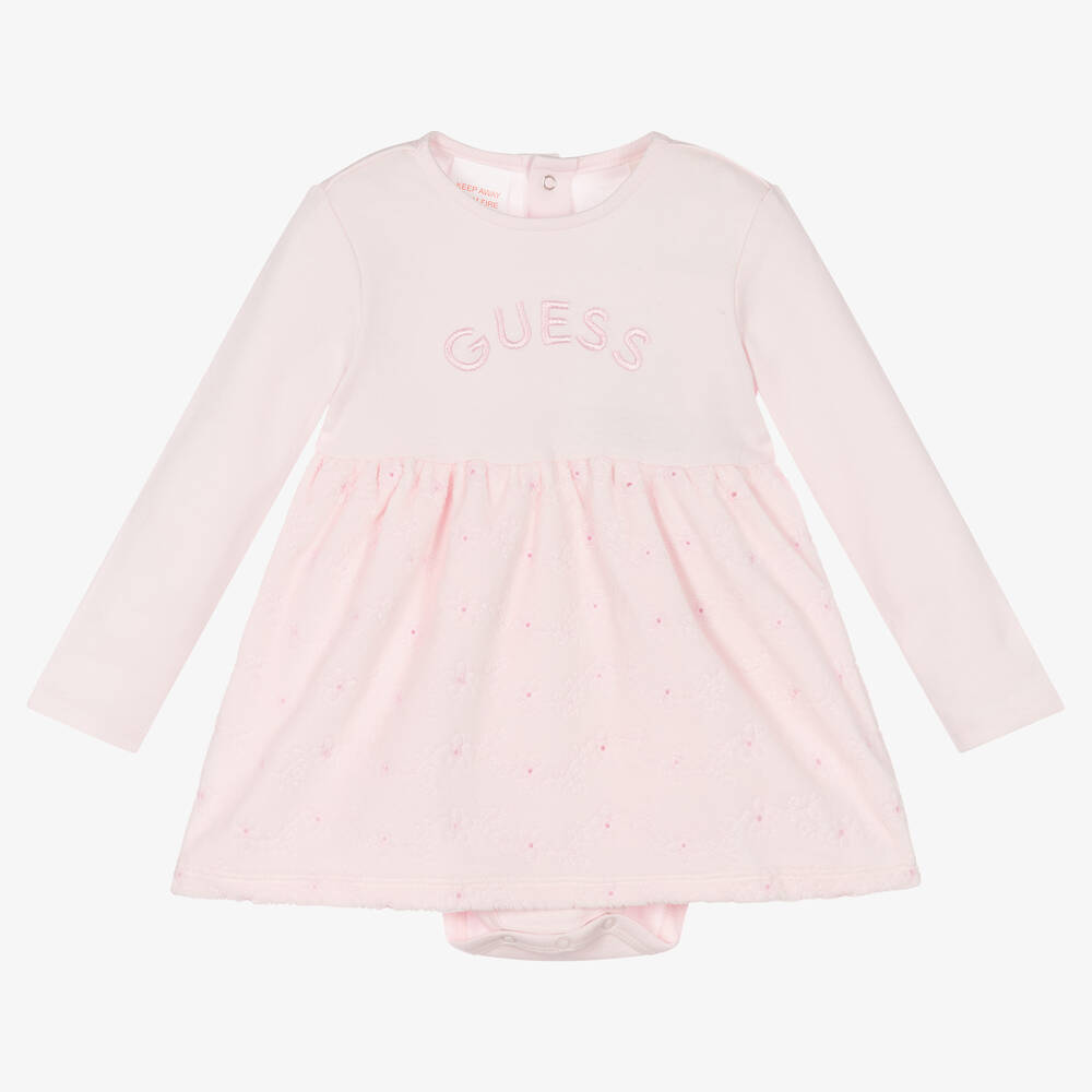 Guess - Hellrosa Kleid für Babys (M) | Childrensalon