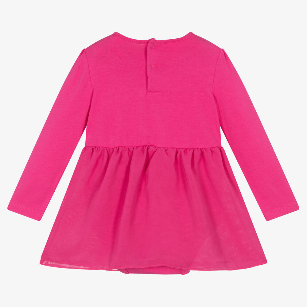 Guess-Baby Girls Pink Cotton Dress | Childrensalon Outlet