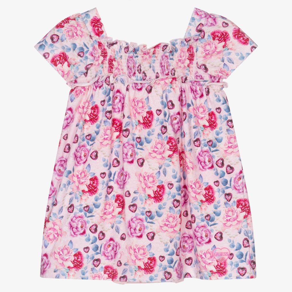 Guess - Розовое платье для малышек | Childrensalon
