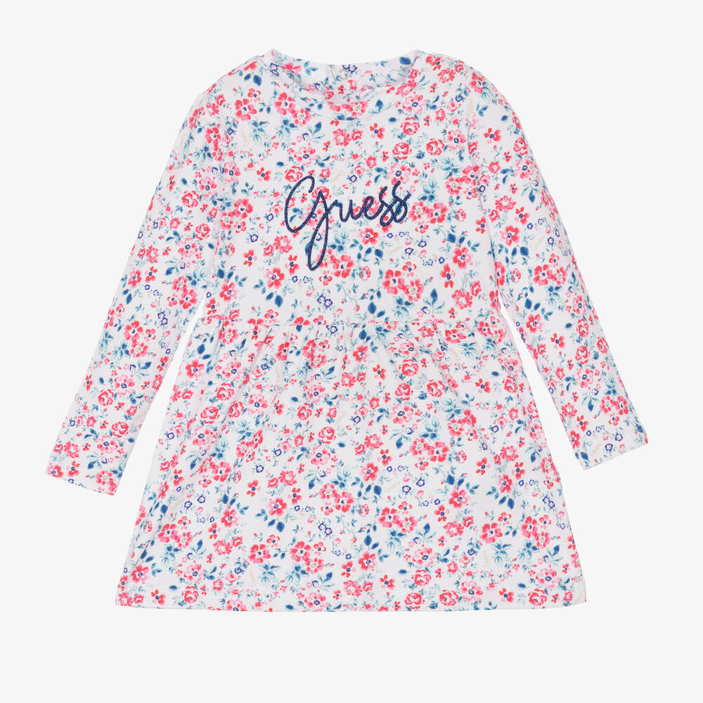 Guess - Baby Girls Pink Floral Dress | Childrensalon