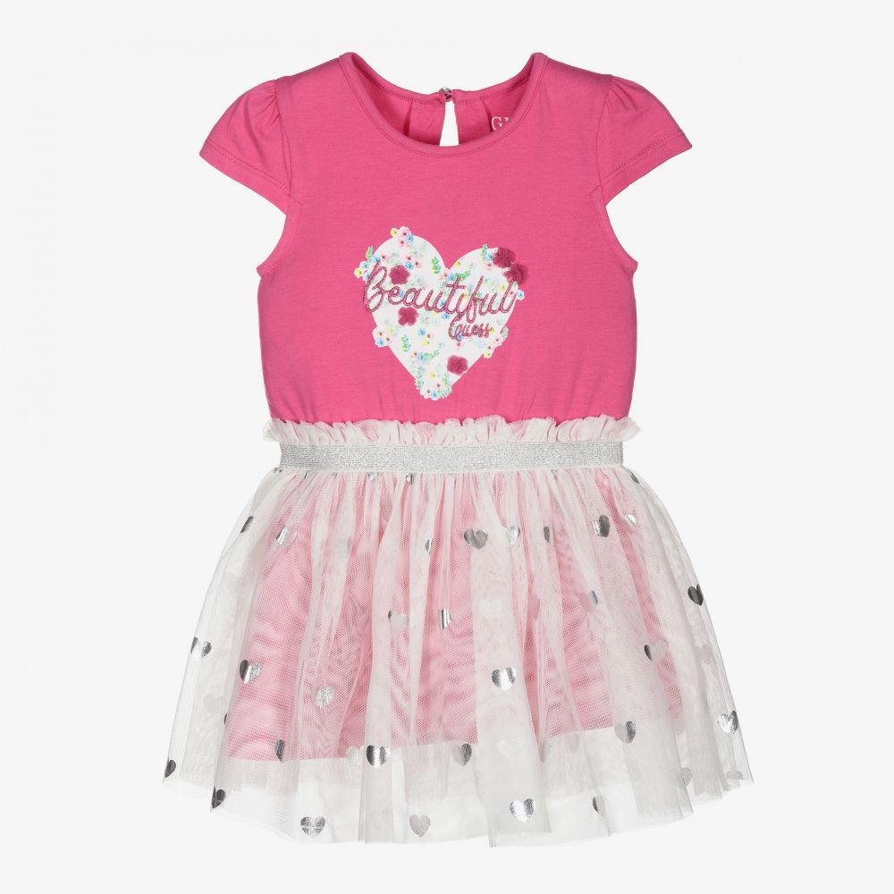 Guess - Розовое платье и трусики для малышек | Childrensalon