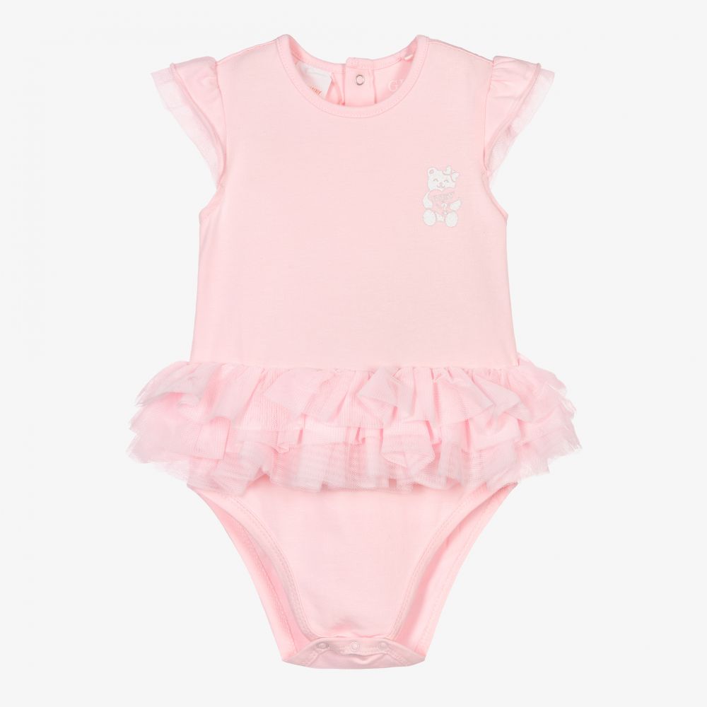 Guess - Baby Girls Pink Ruffle Shortie | Childrensalon