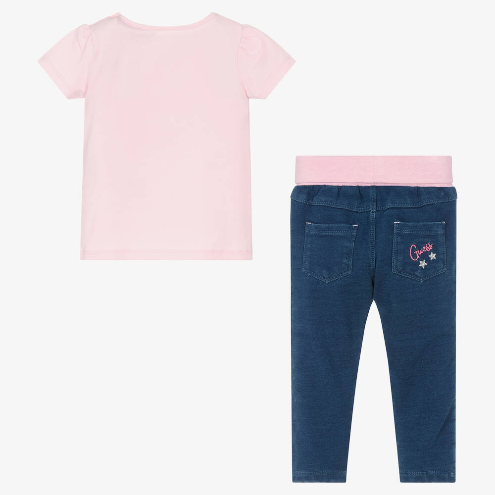 Guess Baby Girls Pink Trouser Set Childrensalon Outlet