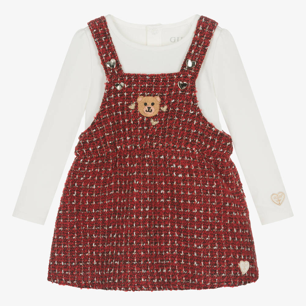 Baby girl red pinafore sales dress