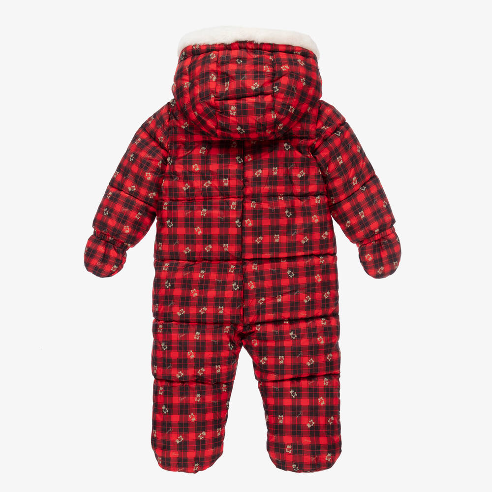 جيس-أوفرول للخروج تارتان لون أحمر للمولودات | Childrensalon Outlet