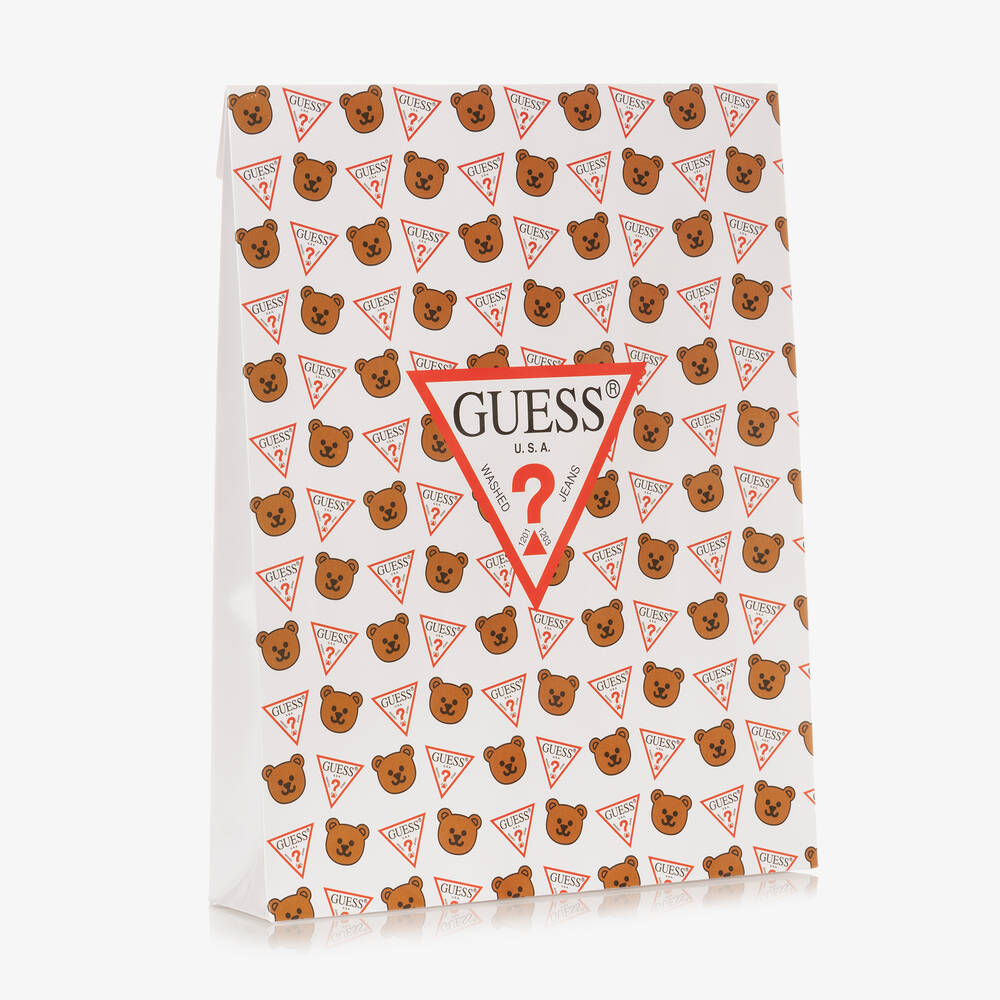 Guess-Beige Cotton Baby Tracksuit Set | Childrensalon Outlet