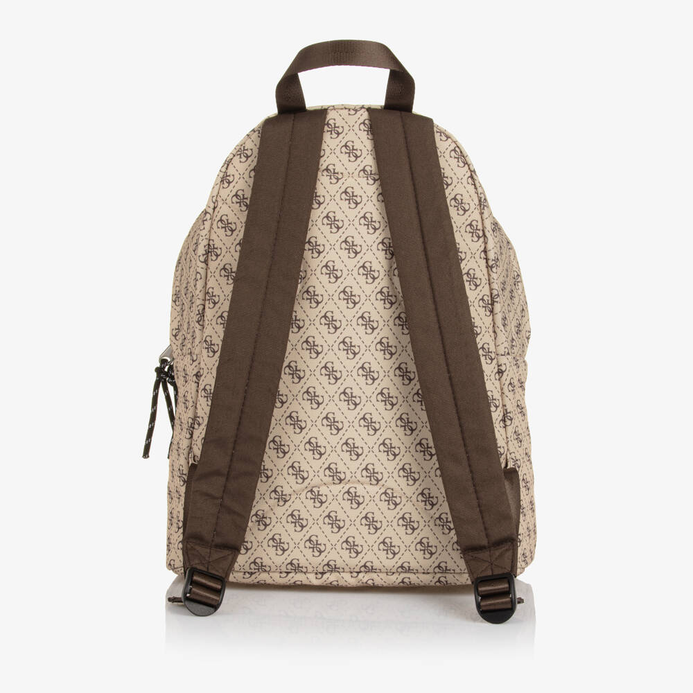 Guess-Beige Logo Canvas Backpack | Childrensalon Outlet