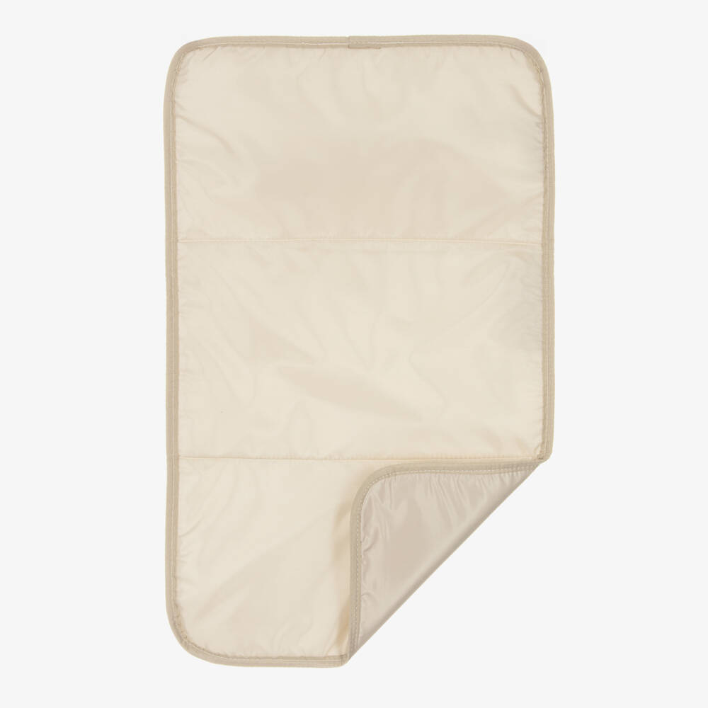 Guess-Beige Quilted Changing Bag with Bear Embroidery (45cm) | Childrensalon Outlet