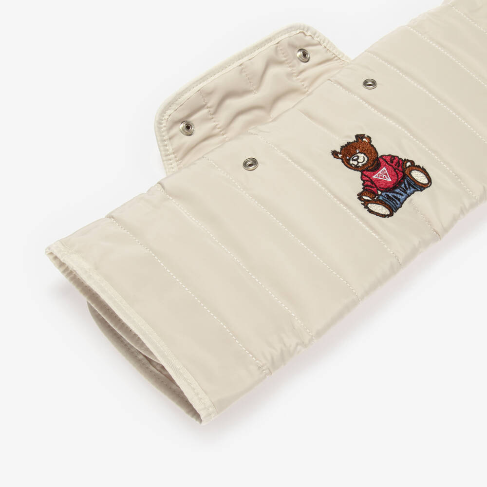 Guess-Beige Quilted Changing Mat with Bear Embroidery (61cm) | Childrensalon Outlet
