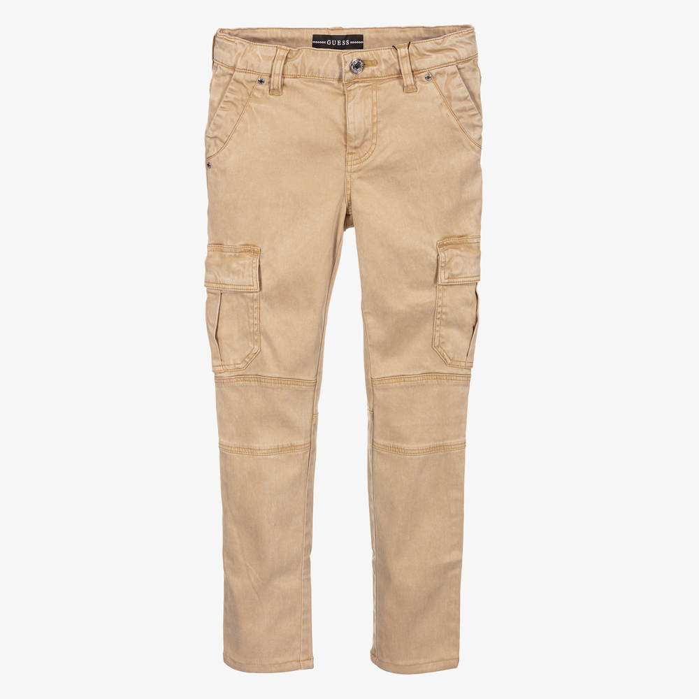 Guess - Бежевые узкие брюки карго | Childrensalon