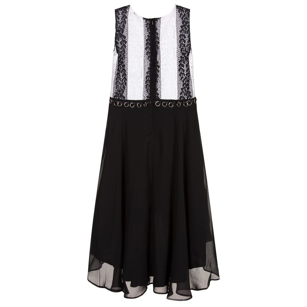 Guess Marciano - Black Chiffon & Lace Dress | Childrensalon Outlet