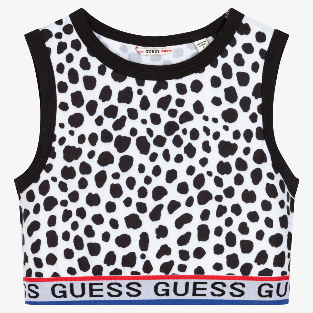 Guess - Black Dalmatian Crop Top | Childrensalon