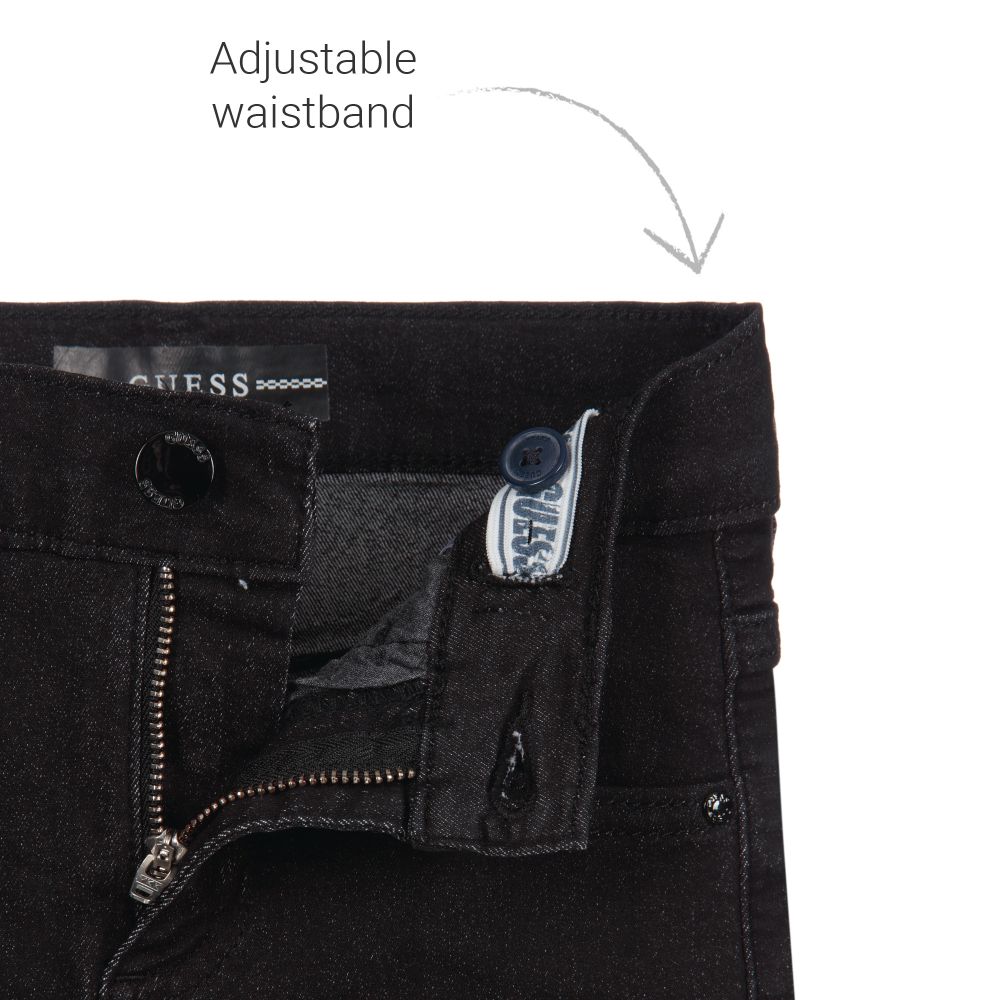 Guess-Black High Waisted Shorts | Childrensalon Outlet