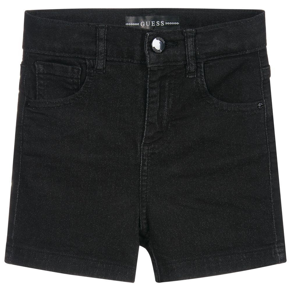 Guess - Schwarze High-Waist-Shorts | Childrensalon