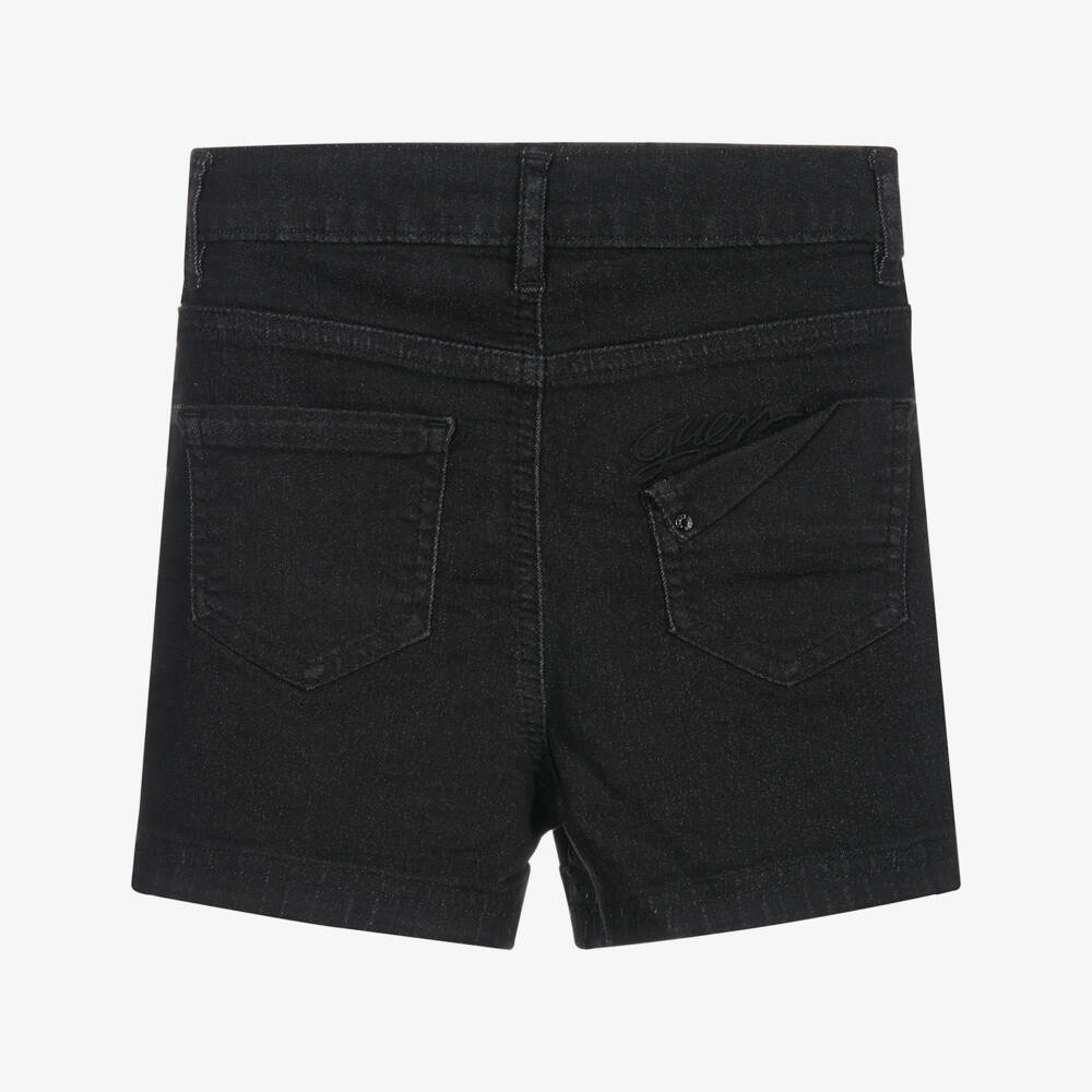 Guess-Black High Waisted Shorts | Childrensalon Outlet