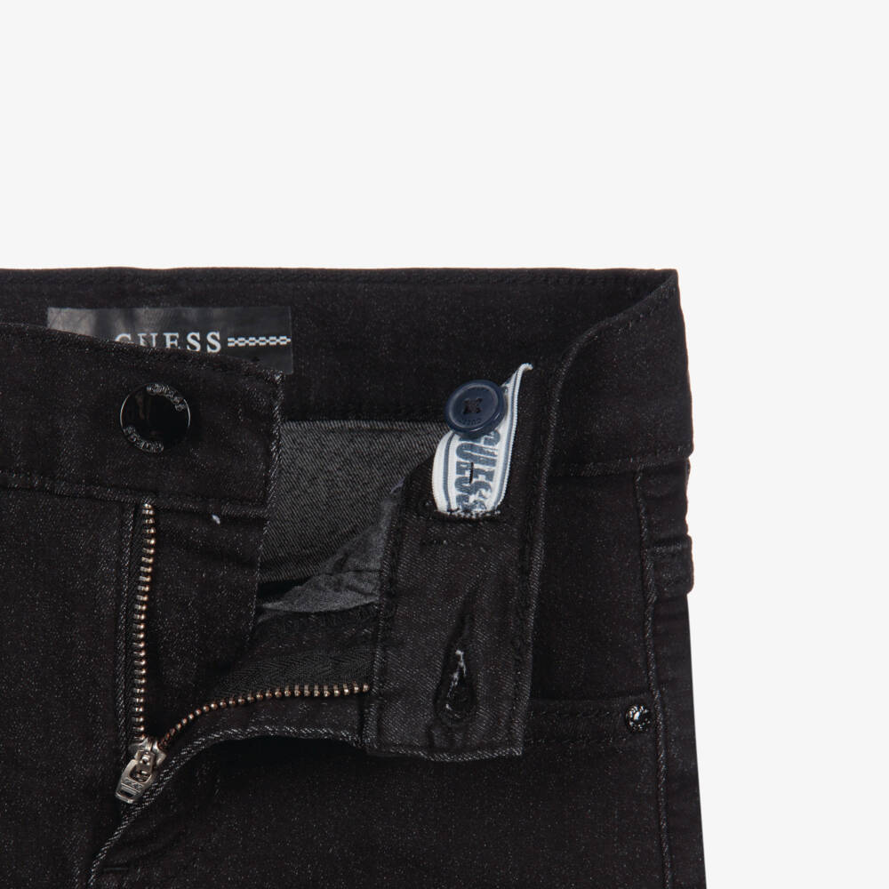 Guess-Black High Waisted Shorts | Childrensalon Outlet