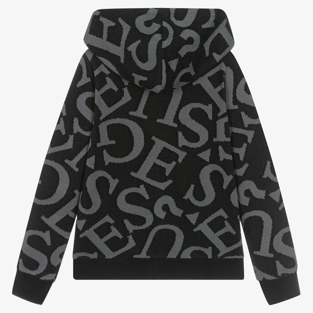 Guess Black Hooded ZipUp Top Childrensalon Outlet
