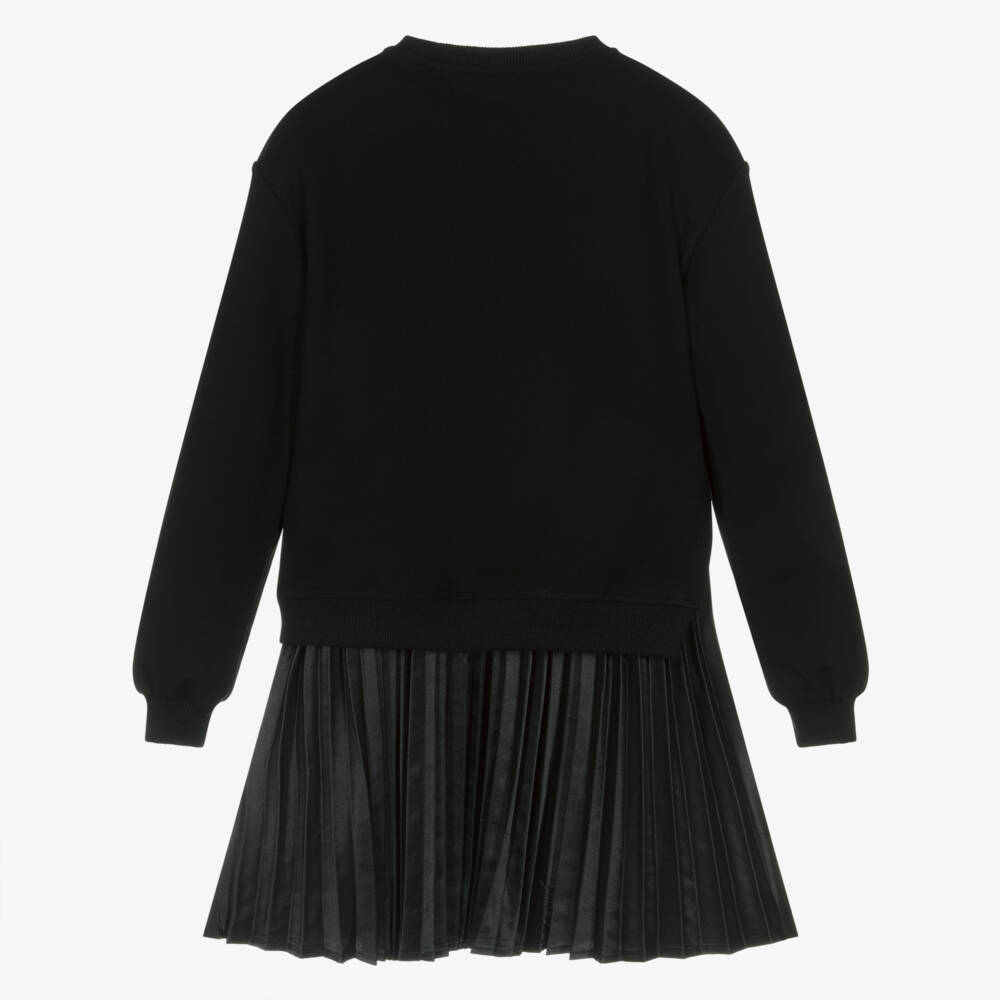 Guess-Black Layered Logo Dress | Childrensalon Outlet