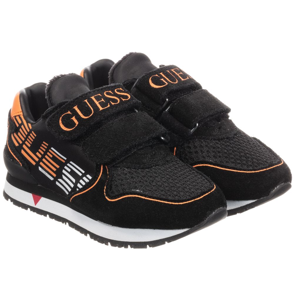 Guess - Black Leather Trainers | Childrensalon Outlet