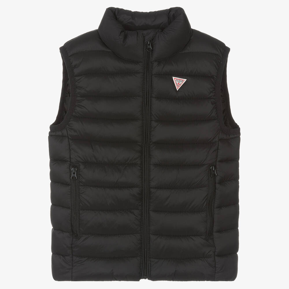 Guess - Black Lightweight Padded Gilet | Childrensalon