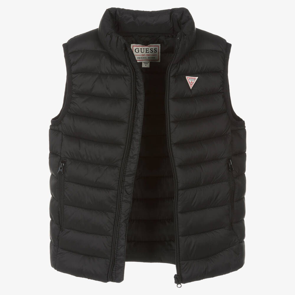 Guess-Легкий черный стеганый жилет | Childrensalon Outlet