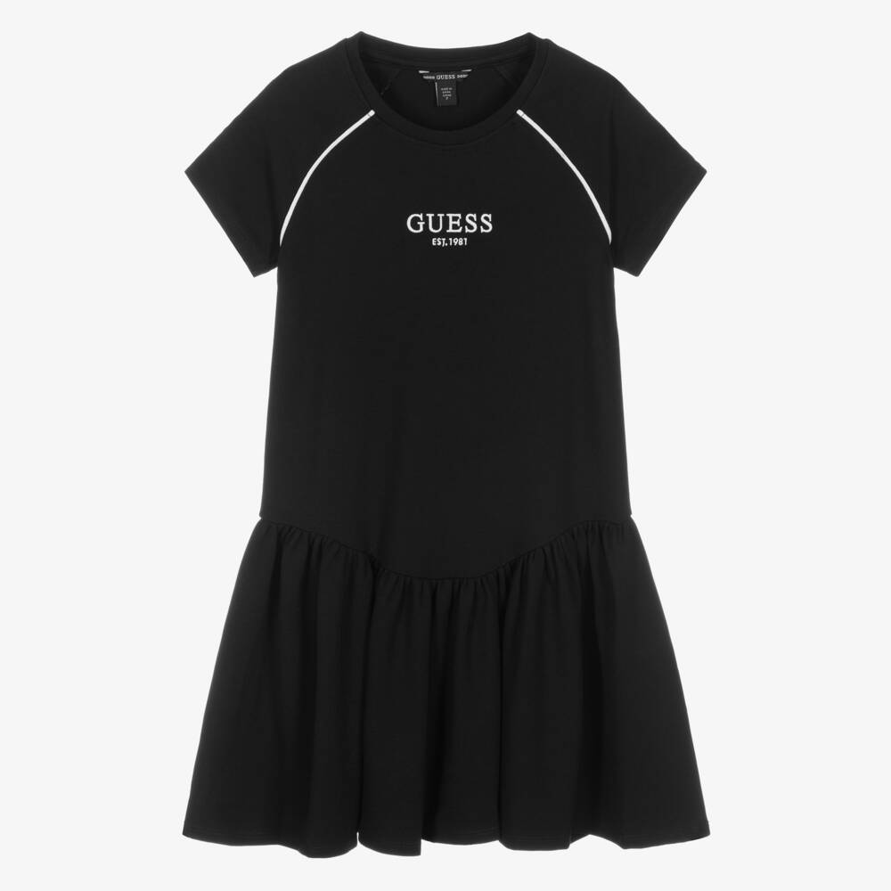 Guess-Черное платье с логотипом для девочек | Childrensalon Outlet