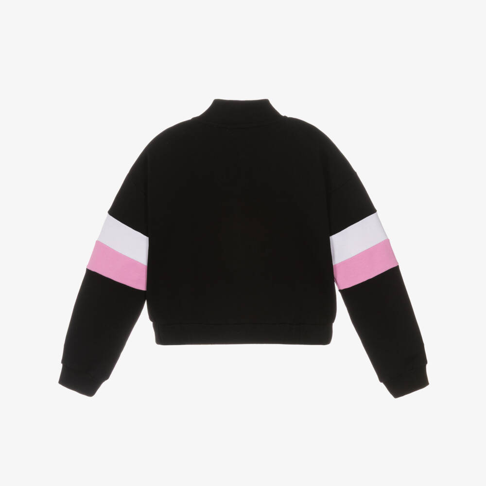 Guess-Черная толстовка на молнии с логотипом для девочек | Childrensalon Outlet