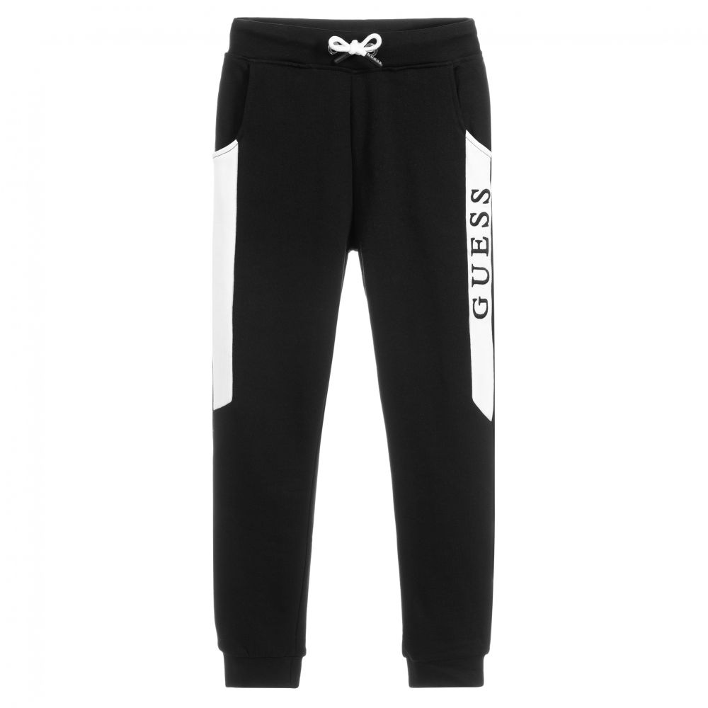 Guess - Black Organic Cotton Joggers | Childrensalon