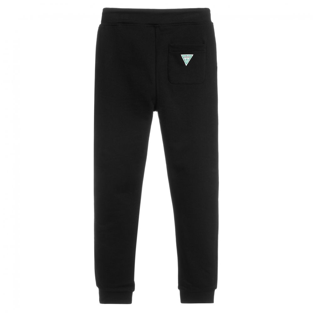 Guess Black Organic Cotton Joggers Childrensalon Outlet