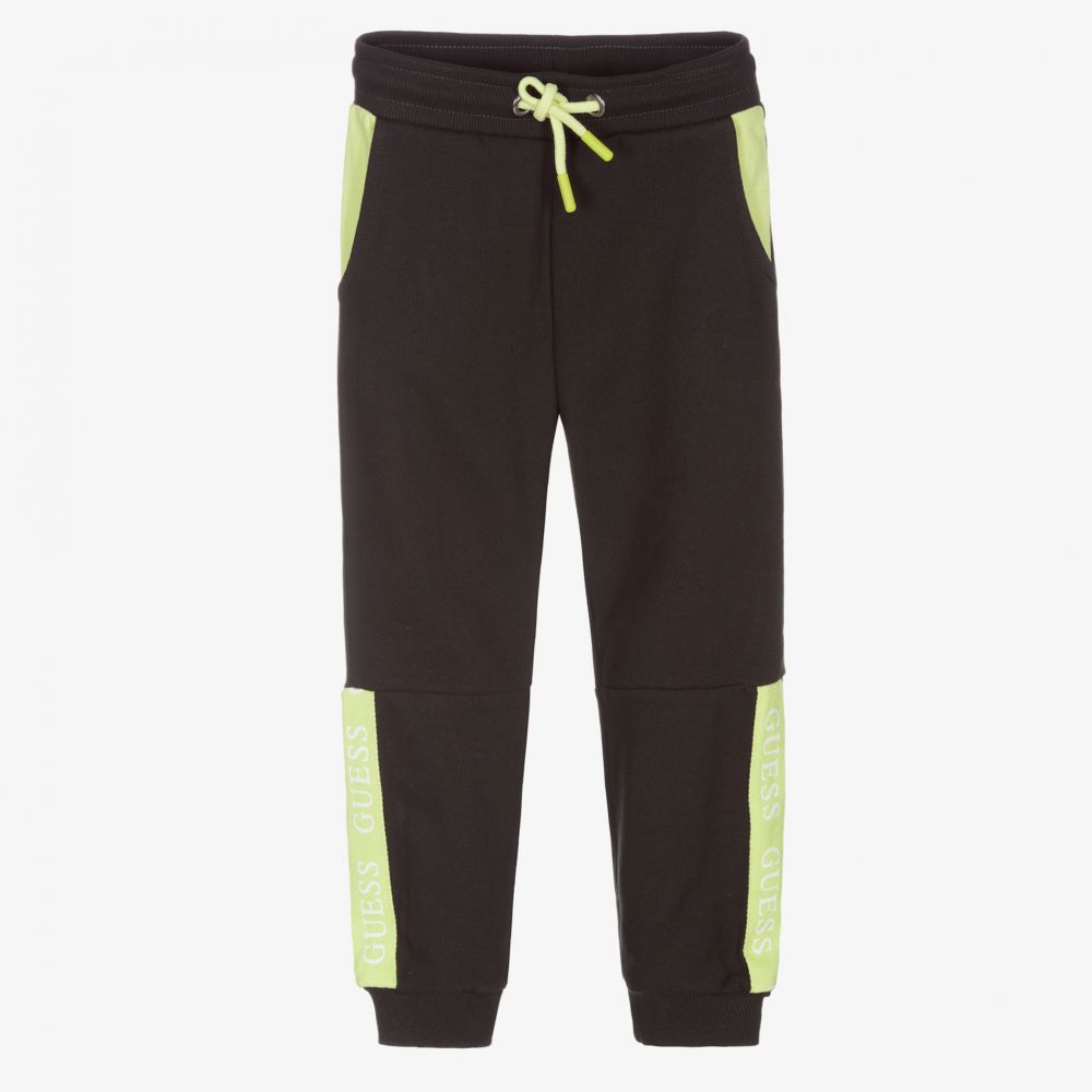 Guess - Black Organic Cotton Joggers | Childrensalon