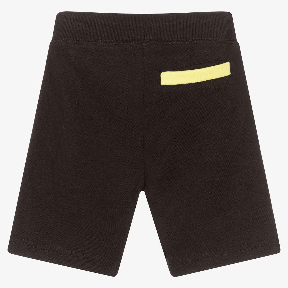 Guess-شورت برمودا أطفال ولادي قطن عضوي لون أسود | Childrensalon Outlet