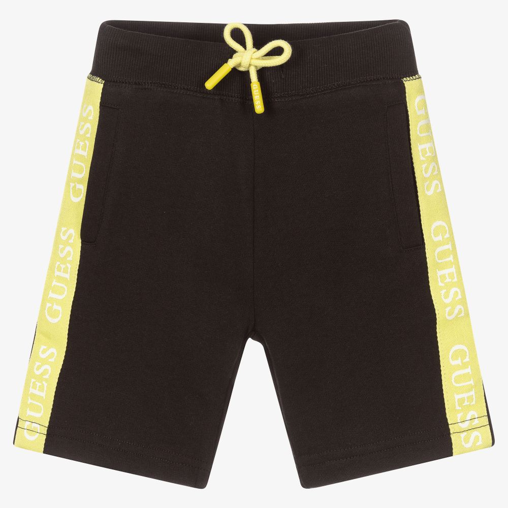 Guess-Черные шорты из органического хлопка | Childrensalon Outlet