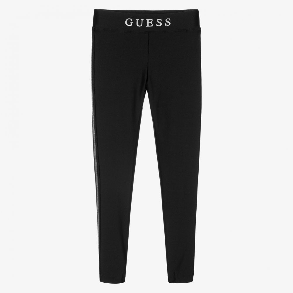 Guess - Black & Silver Leggings | Childrensalon