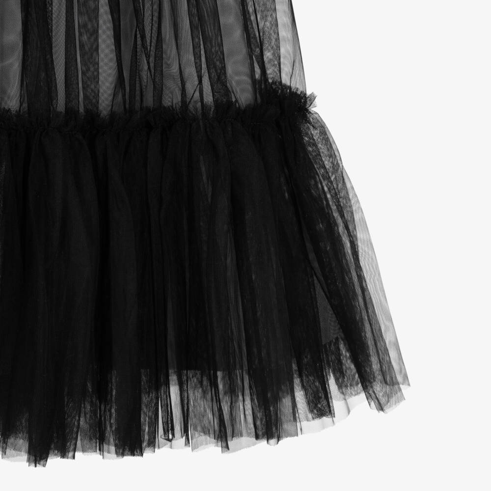 Guess-Black Tulle Logo Dress | Childrensalon Outlet