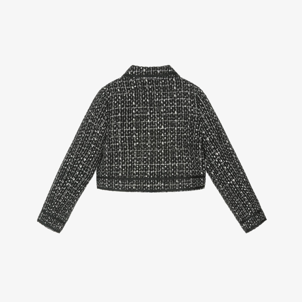 Guess-Black Tweed Jacket | Childrensalon Outlet