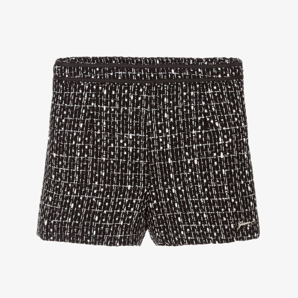 Guess-Черные твидовые шорты для девочек | Childrensalon Outlet
