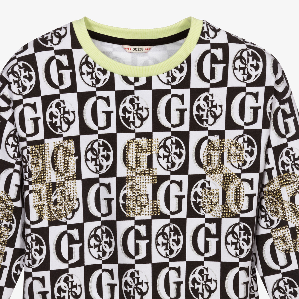 Guess Black White Logo Sweatshirt Childrensalon Outlet