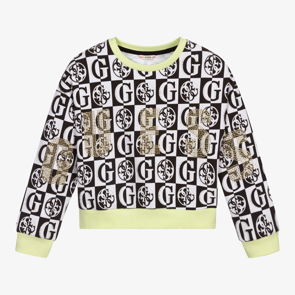 Guess - Black & White Logo Sweatshirt | Childrensalon