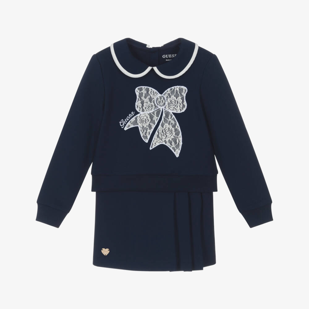 Guess-Blue Bow Skirt Set | Childrensalon Outlet