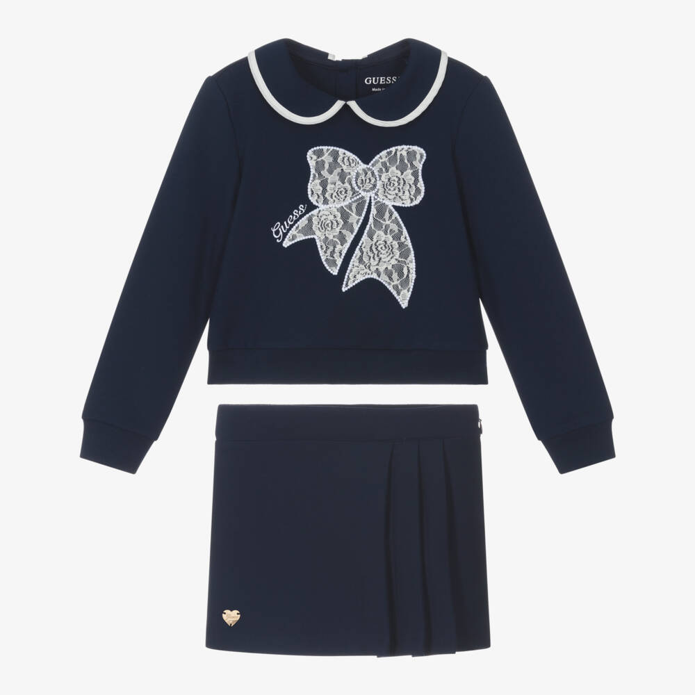 Guess-Blue Bow Skirt Set | Childrensalon Outlet