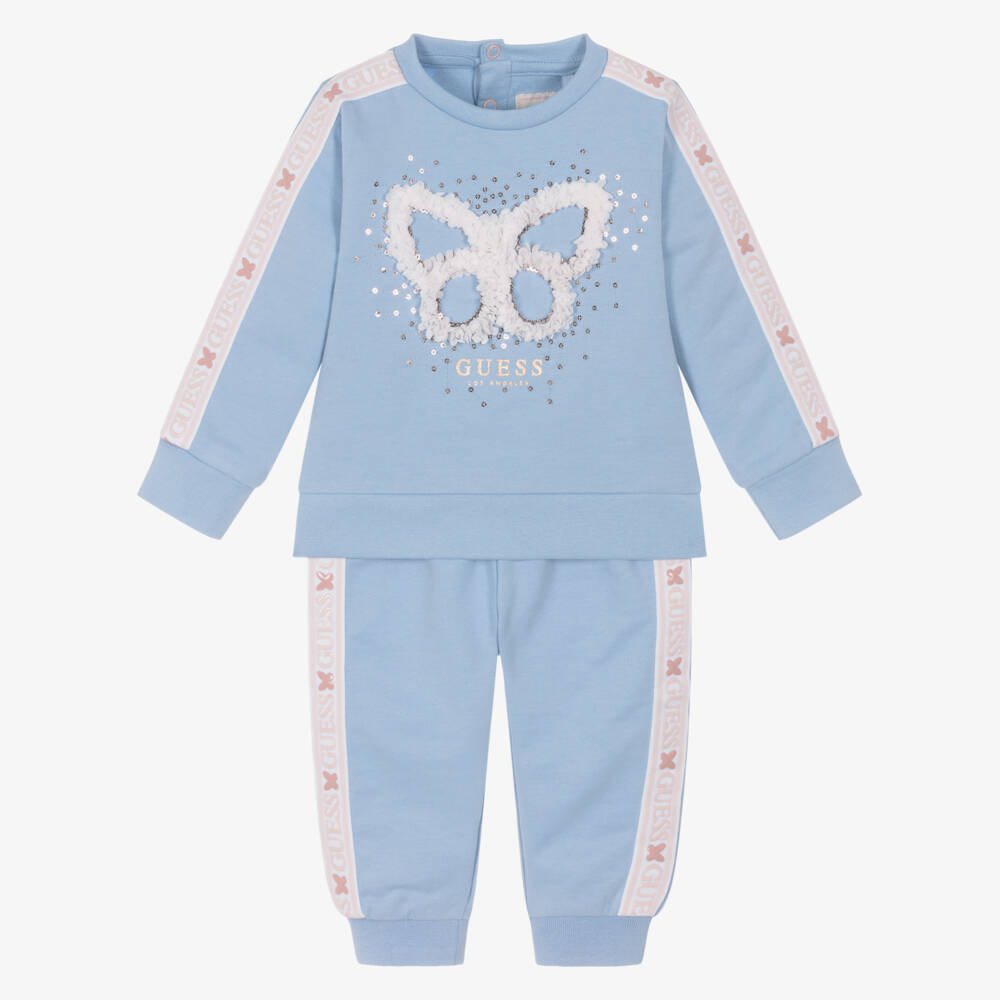 Guess-Blue Butterfly Tracksuit | Childrensalon Outlet