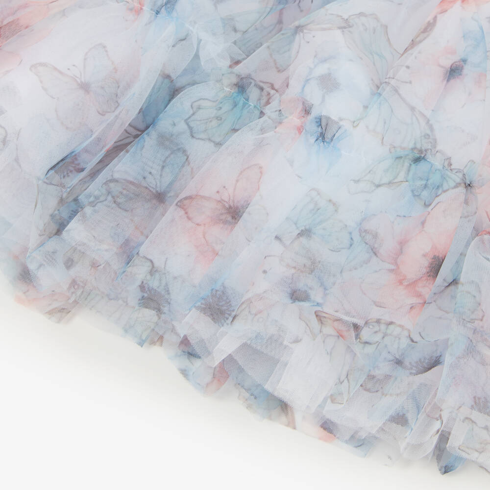 Guess-Blue Butterfly Tulle Dress | Childrensalon Outlet
