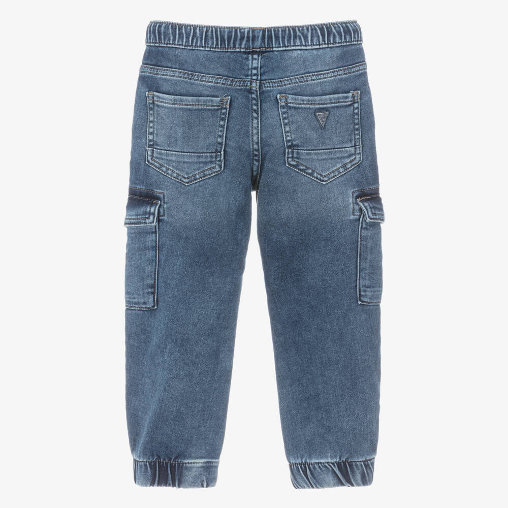 Guess-Blue Cargo Pocket Jeans | Childrensalon Outlet